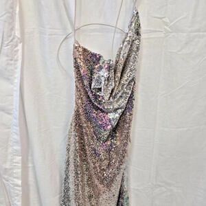 Windsor‎ Party Sequence S Spaghetti Straps Y2K Bodycon Flashy Dress NWT